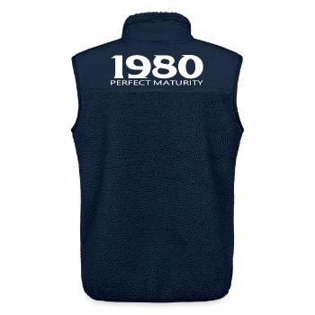 1980 - Unisex Sherpaweste von Stanley/Stella - Navy - Hinten - AI Model Male 178 light (178cm)