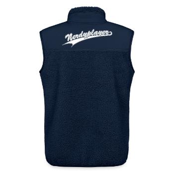 NERDY forever - Nerdyplayer - Unisex Sherpa Gilet by Stanley/Stella - navy - Back - AI Model Male 178 light (178cm)