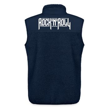 Rock'N'Roll Custom Typography Logo - Unisex Sherpaweste von Stanley/Stella - Navy - Hinten - AI Model Male 178 light (178cm)