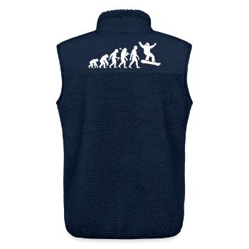 Snowboarder Evolution for snowboard fun - Unisex Sherpa Gilet by Stanley/Stella - navy - Back - AI Model Male 178 light (178cm)