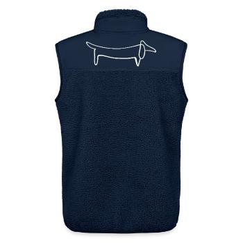 Hund - Unisex Sherpaweste von Stanley/Stella - Navy - Hinten - AI Model Male 178 light (178cm)