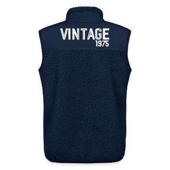 vintage 1975 - Veste sans manches sherpa unisexe Stanley/Stella - marine - Dos - AI Model Male 178 light (178cm)