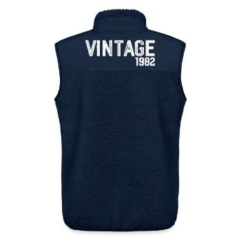 Jahrgang 1982 - Unisex Sherpaweste von Stanley/Stella - Navy - Hinten - AI Model Male 178 light (178cm)