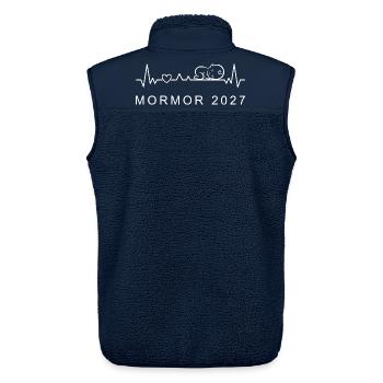 Oma 2027 Herzschlag Schwangerschaft Schwedisch - Unisex Sherpaweste von Stanley/Stella - Navy - Hinten - AI Model Male 178 light (178cm)