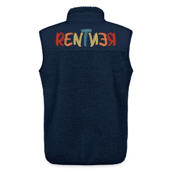 Rentner - Unisex Sherpaweste von Stanley/Stella - Navy - Hinten - AI Model Male 178 light (178cm)