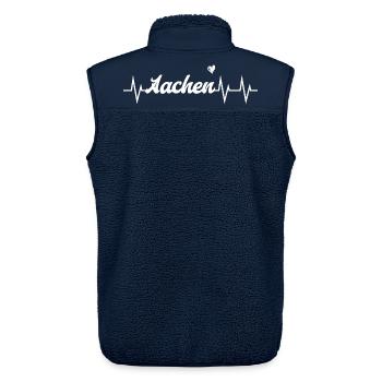 Heartbeat Aachen - Unisex Sherpa Gilet by Stanley/Stella - navy - Back - AI Model Male 178 light (178cm)