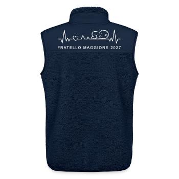 Diventero Fratello Maggiore 2027 Battito Cardiaco - Unisex Sherpaweste von Stanley/Stella - Navy - Hinten - AI Model Male 178 light (178cm)