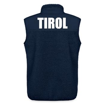 TIROL Logo weiß - Unisex Sherpaweste von Stanley/Stella - Navy - Hinten - AI Model Male 178 light (178cm)