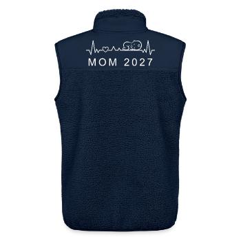 Mutter 2027 Baby Heartbeat Schwangerschaftsankündigung - Unisex Sherpaweste von Stanley/Stella - Navy - Hinten - AI Model Male 178 light (178cm)