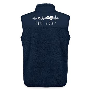 Futuro Tío 2027 Latido del Corazón Embarazo - Unisex Sherpaweste von Stanley/Stella - Navy - Hinten - AI Model Male 178 light (178cm)