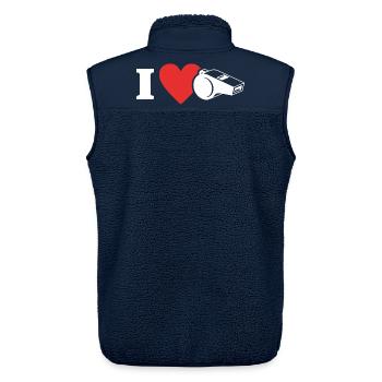 Lifeguards Love Lifeguard Swimmers - Unisex Sherpa Gilet by Stanley/Stella - navy - Back - AI Model Male 178 light (178cm)