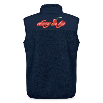 Cherry On Top  - Unisex Sherpaweste von Stanley/Stella - Navy - Hinten - AI Model Male 178 light (178cm)