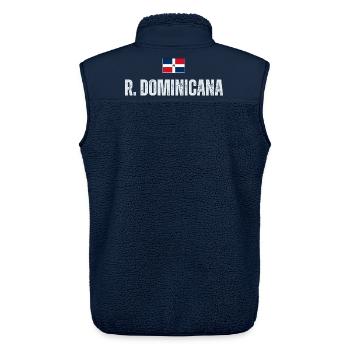 Dominikanische Pride, ich liebe die Dominikanische Republik - Unisex Sherpaweste von Stanley/Stella - Navy - Hinten - AI Model Male 178 light (178cm)