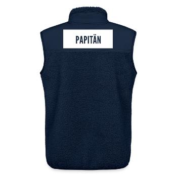 Papitän Father's Day Best Dad Anchor - Unisex Sherpa Gilet by Stanley/Stella - navy - Back - AI Model Male 178 light (178cm)