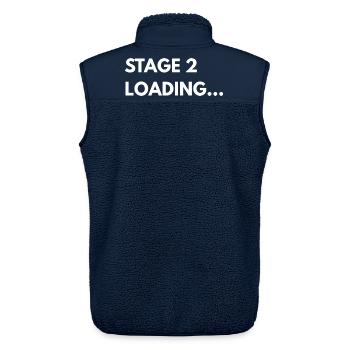  Stage 2 Loading – Performance Car Shirt - Unisex Sherpaweste von Stanley/Stella - Navy - Hinten - AI Model Male 178 light (178cm)