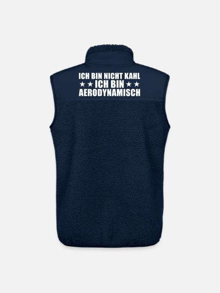 Bald Not Bald I'm Aerodynamic - Unisex Sherpa Gilet by Stanley/Stella - navy