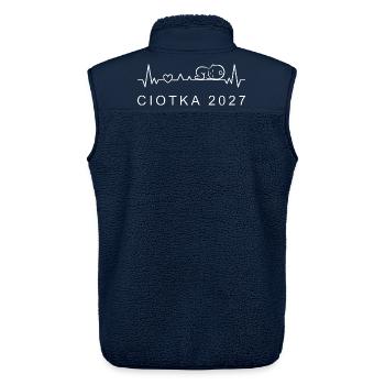 Tante 2027 Herzschlag Schwangerschaft Polnisch - Unisex Sherpaweste von Stanley/Stella - Navy - Hinten - AI Model Male 178 light (178cm)