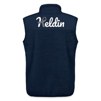 Heldin Krebs - Unisex Sherpaweste von Stanley/Stella - Navy - Hinten - AI Model Male 178 light (178cm)
