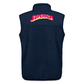 Supermutter - Heldin - Unisex Sherpaweste von Stanley/Stella - Navy - Hinten - AI Model Male 178 light (178cm)
