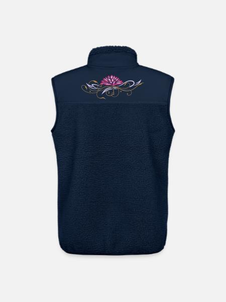 Filigree lotus with ornaments - Unisex Sherpa Gilet by Stanley/Stella - navy