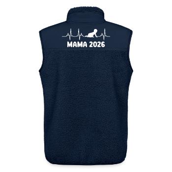 Werdende Mutter MAMA 2026 Lustiges - Unisex Sherpaweste von Stanley/Stella - Navy - Hinten - AI Model Male 178 light (178cm)