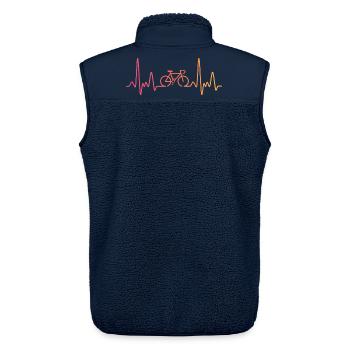 Sonnenuntergang Radfahren Herzschlag Radfahren - Unisex Sherpaweste von Stanley/Stella - Navy - Hinten - AI Model Male 178 light (178cm)