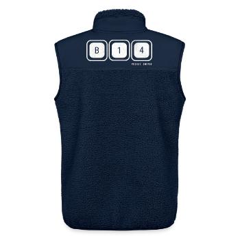 Pocket Sniper B-1-4 Gamer Grafik Zocker Geschenk - Unisex Sherpaweste von Stanley/Stella - Navy - Hinten - AI Model Male 178 light (178cm)