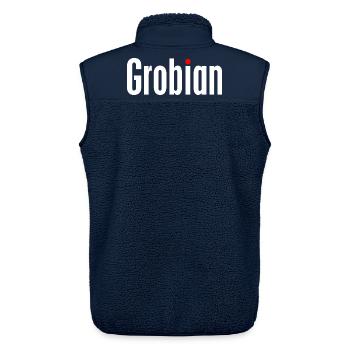 Grobian - Unisex Sherpaweste von Stanley/Stella - Navy - Hinten - AI Model Male 178 light (178cm)