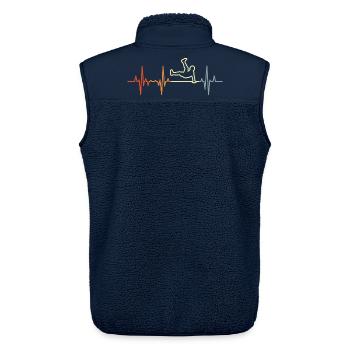 Hip Hop Tanz Herzschlag - Unisex Sherpaweste von Stanley/Stella - Navy - Hinten - AI Model Male 178 light (178cm)