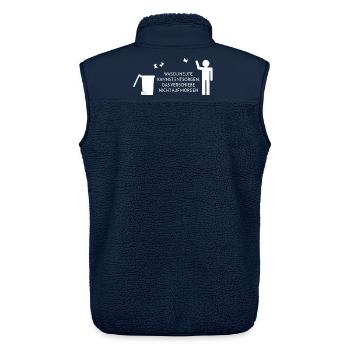 entsorgen - Unisex Sherpaweste von Stanley/Stella - Navy - Hinten - AI Model Male 178 light (178cm)