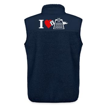 Lifeguards Love Lifeguard Swimmers - Unisex Sherpa Gilet by Stanley/Stella - navy - Back - AI Model Male 178 light (178cm)