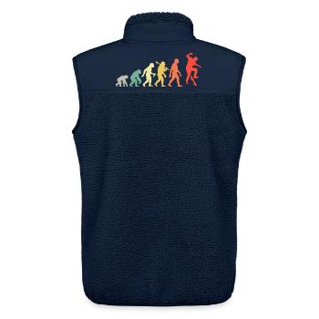 Skateboard Evolution Men's and Boys' Skatboarder - Unisex Sherpa Gilet by Stanley/Stella - navy - Back - AI Model Male 178 light (178cm)