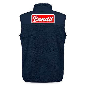 bandit dieb crime criminal aufkleber hooligan gang - Unisex Sherpaweste von Stanley/Stella - Navy - Hinten - AI Model Male 178 light (178cm)