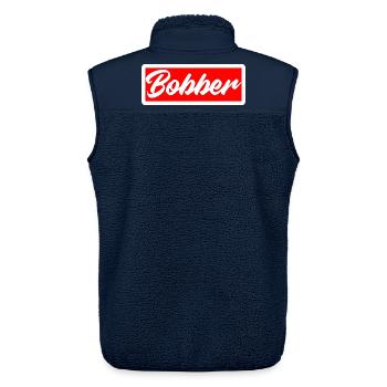 bobber chopper biker cruise sticker sticker - Unisex Sherpa Gilet by Stanley/Stella - navy - Back - AI Model Male 178 light (178cm)