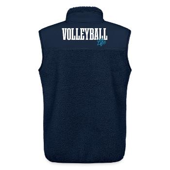 Volleyball - Unisex Sherpaweste von Stanley/Stella - Navy - Hinten - AI Model Male 178 light (178cm)