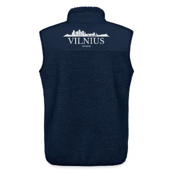 Skyline von Vilnius, Vilnius, Litauen - Unisex Sherpaweste von Stanley/Stella - Navy - Hinten - AI Model Male 178 light (178cm)