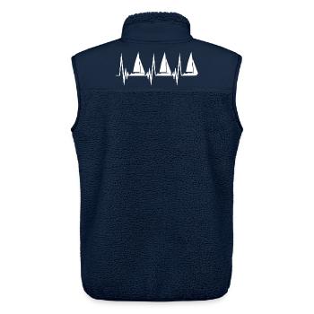 Segeln Herzschlag - Unisex Sherpaweste von Stanley/Stella - Navy - Hinten - AI Model Male 178 light (178cm)