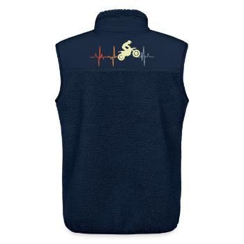 Ich liebe Motocross - Unisex Sherpaweste von Stanley/Stella - Navy - Hinten - AI Model Male 178 light (178cm)