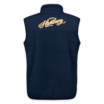 Hamburg - because it's your city! - Unisex Sherpa Gilet by Stanley/Stella - navy - Back - AI Model Male 178 light (178cm)
