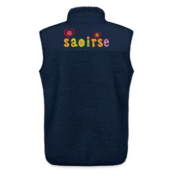 Saoirse Personalized Design - Unisex Sherpa Gilet by Stanley/Stella - navy - Back - AI Model Male 178 light (178cm)