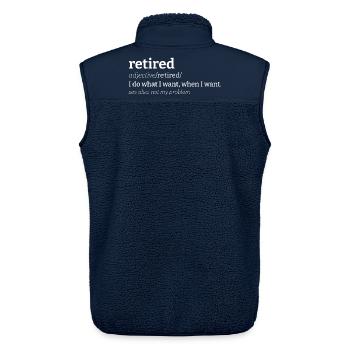 Zurückgezogen bedeutet Definition von Zurückgezogen - Unisex Sherpaweste von Stanley/Stella - Navy - Hinten - AI Model Male 178 light (178cm)