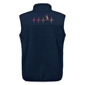 Tennisspieler von Sunset Heartbeat - Unisex Sherpaweste von Stanley/Stella - Navy - Hinten - AI Model Male 178 light (178cm)