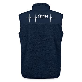 Linedance - Herzschlag - Unisex Sherpaweste von Stanley/Stella - Navy - Hinten - AI Model Male 178 light (178cm)