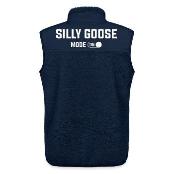 Silly Goose University Zitat - Unisex Sherpaweste von Stanley/Stella - Navy - Hinten - AI Model Male 178 light (178cm)