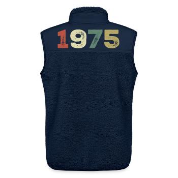 1975 Jahrgang 1975 - Unisex Sherpaweste von Stanley/Stella - Navy - Hinten - AI Model Male 178 light (178cm)