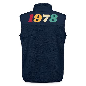 1978 Geschenk 1978 Geburtstag 1978 Retro 1978 - Unisex Sherpaweste von Stanley/Stella - Navy - Hinten - AI Model Male 178 light (178cm)