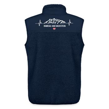 Herzschlag Ramsau Dachstein Österreich - Unisex Sherpaweste von Stanley/Stella - Navy - Hinten - AI Model Male 178 light (178cm)