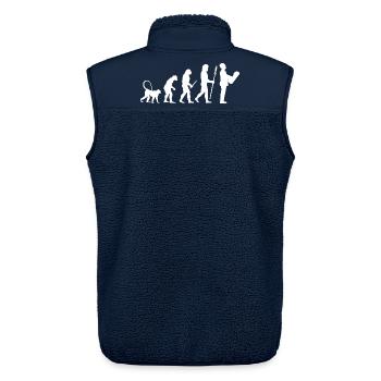 Die Entwicklung eines Architekten - Unisex Sherpaweste von Stanley/Stella - Navy - Hinten - AI Model Male 178 light (178cm)