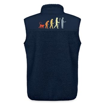 Metzger Entwicklung - Unisex Sherpaweste von Stanley/Stella - Navy - Hinten - AI Model Male 178 light (178cm)