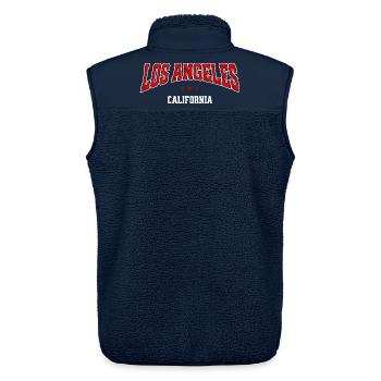 Los Angeles Shirt für Reisende - Unisex Sherpaweste von Stanley/Stella - Navy - Hinten - AI Model Male 178 light (178cm)